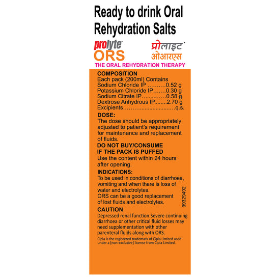 Prolyte ORS Orange Drink - 200ml – prolyte